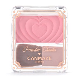 Canmake Powder Cheeks P01 Powerful Pink, 0.07 oz (1.8 g), Clear, Glossy, Pink