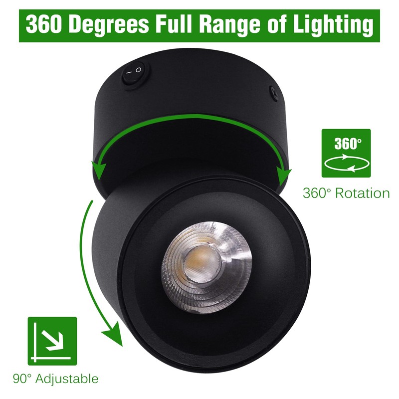 Homdec 2 Pack 12V LED COB Ceiling Spotlight Downlight with