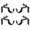 Easy No Drill Curtain Rod Holder, Curtain Rod Holders Single