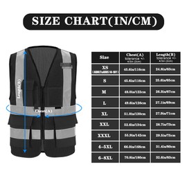 Black safety vest breathable