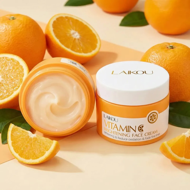 Crema Facial Hidratante Con Vitamina C De Laikou, 25 G,