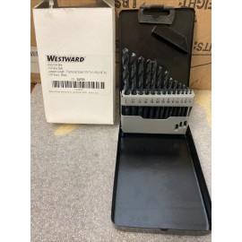 WESTWARD 13 Pc Jobber Drill Bit Set, High Speed Steel, Black Oxide 2UFD5