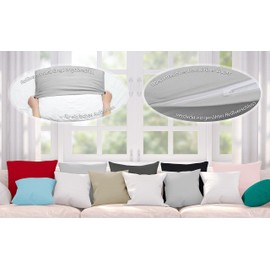 BEAUTEX Set of 2 Cushion Covers, Combed Cotton, Premium Jersey 160 g/m², Choice of Size and Colour (60 x 60 cm, White)