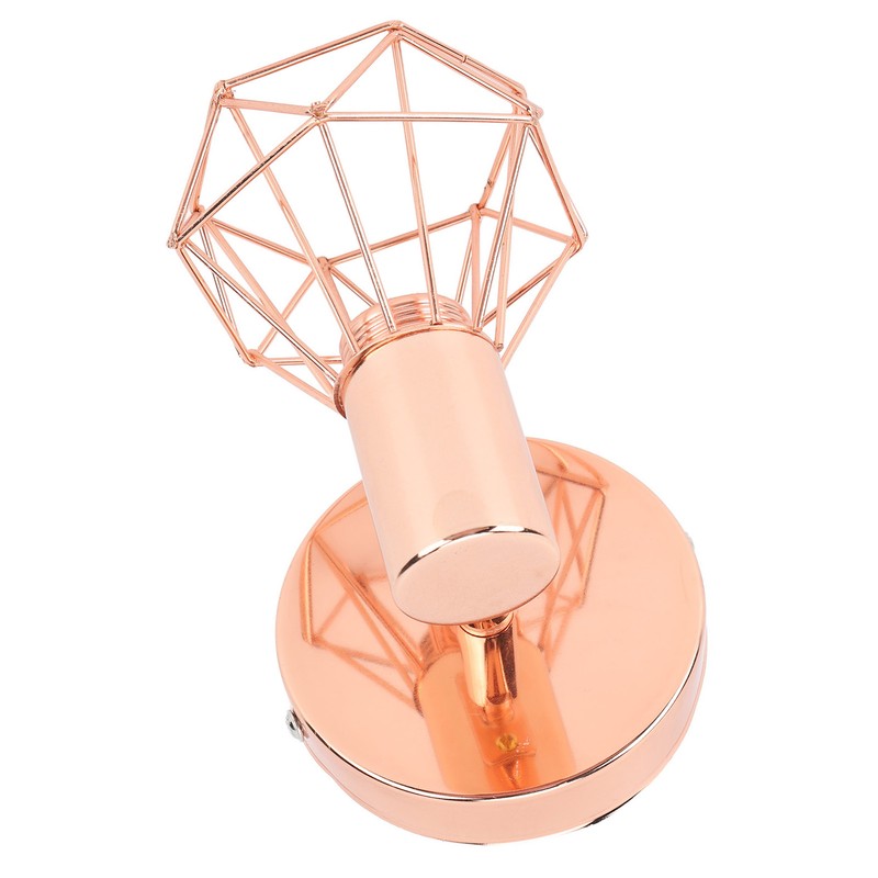 Swing Arm Wall Lamp 350 Degree Rotary Cage Shade Iron