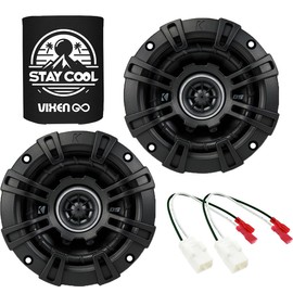 KICKER Speakers 4 inch for Jeep Wrangler JL 2018-2023 Upgrade Kit - Pair of DS Series with Harness, Coaxial Car Audio Front Dash or Rear Overhead Speaker DSC40, 43DSC404