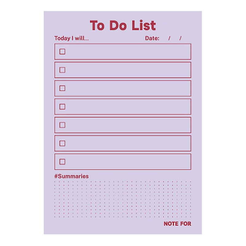 Mini Undated Weekly Planner Scheduler Planning Notepad - Horizontal Days