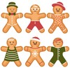 48 PCS Gingerbread Cutouts People Shaped Paper Cutouts Christmas Gingerbread