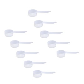 Plastic Measuring Scoop, 4 teaspoon (20 cc | 20 mL) Long Handle Spoons for Powders, Granules, Coffee, Pet Food, Baking Supplies, Protein and Other Dry Goods, BPA Free (Set of 10)