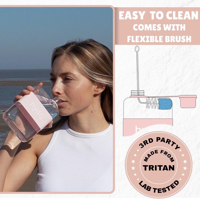 hydr | 17oz Flat Water Bottle For Purse & Flexible