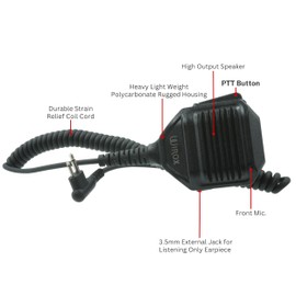 Wirox IP67 Speaker Microphone for Motorola Devices with M1A Connectors - Model RSM-400-M1A