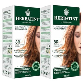 HERBATINT Tinte permanente sin amoniaco HERBATINT Rubio Claro Cobrizo 8R (Pack 2 Piezas)