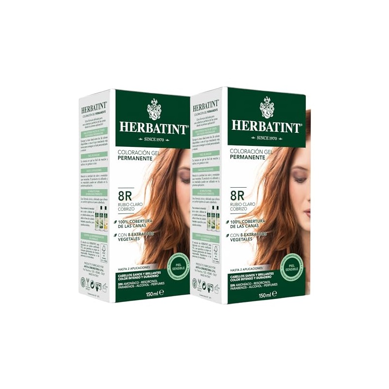 HERBATINT Tinte permanente sin amoniaco HERBATINT Rubio Claro Cobrizo 8R