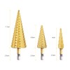 Flintronic HSS Step Drill Bit Set 3 Pieces, Hex Shank