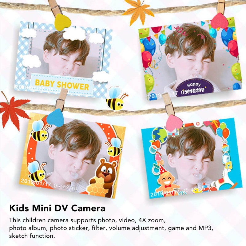 2in TFT Children Digital Video Camera Multifunctional Kids Mini DV