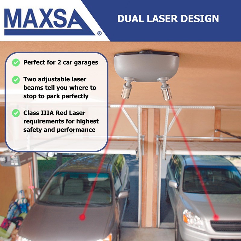 Maxsa 37312 Park Right Dual Laser Parking Guide for Garage