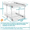 OCG 2 Tier Pull Out Cabinet Organizer (12.5" W x