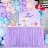 14ft Polyester Table Skirt Light Purple Table Skirting Decoration for