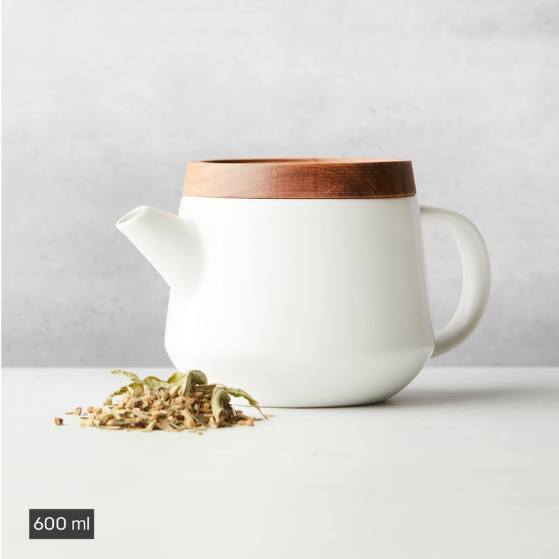 Point-Virgule Teapot with Strainer Insert Stainless Steel for Pure Aroma,