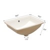 18 Inch Undermount Bathroom Sink - GhomeG 18"x14" White Rectangle