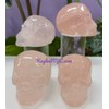 Wholesale Lot 4 PCs Natural Rose Quartz Crystal Skull Healing