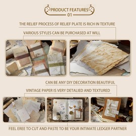 28pcs Junk journal Scrapbook supplies paper kit Aesthetic Vintage ephemera for Art Bullet Journaling Planners Collage Decoupage Decor Gifts (Paper Ripples)