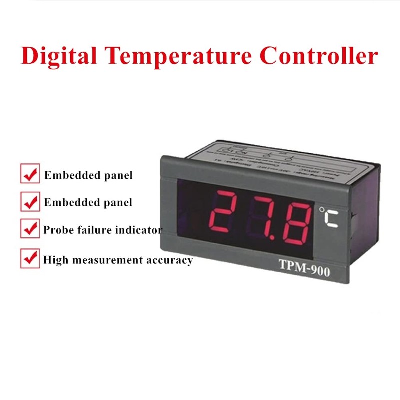 Fafeicy TPM-900 220V Digital Temperature Controller LED Panel Meter with