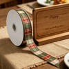 Red Green Plaid Ribbon 1.5" x 10 Yards Satin Back