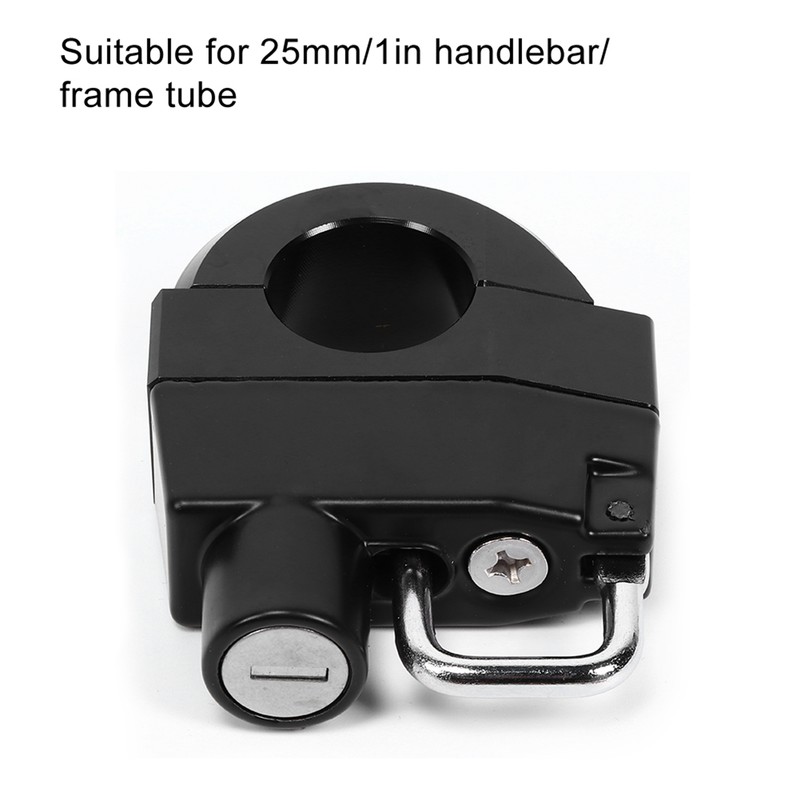 25mm 1in Motorcycle Handlebars Helmet Lock Anti Theft Security Padlock
