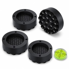 4 Pcs Washing Machine Anti-Vibration Pads with Spirit Level, 62 mm