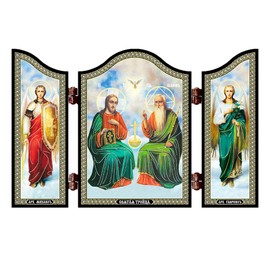 NKlaus - Holy Trinity - Christian Icon - Svjataja Troica Travel Altar 1410