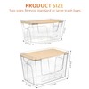 CANTAMI 2 Pack Trash Bag Dispenser with Lid, Plastic Stackable