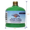 Flame King FK-0.5LB-2 (1/2LB) Refillable Empty Propane Cylinder Tank for