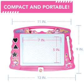 Lollipop JoJo Siwa Magnetic Drawing Board with Stylus and 3 Stamps, for Girls or Boys