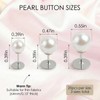 Quuztao 60 Sets Pearl Buttons for Clothes, 3 Size No