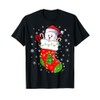 Funny Havanese Dog In Christmas Socks Lights Xmas T-Shirt