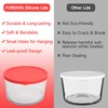 PUREKRA 1 Pack Silicone Lid for Anchor Hocking Footed Glass
