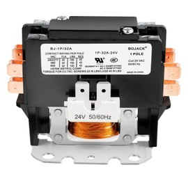 BOJACK 1 Poles FLA 32 Amp Coil 24 VAC Air Conditioner Condenser Compressor Contactor AC Definite Purpose Contactor