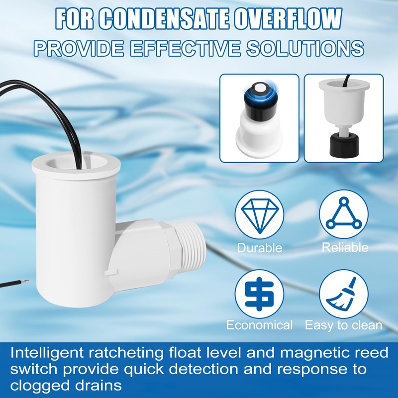 2Pack SS2 Float Switch 3/4 Inch L Shape, Versatile &