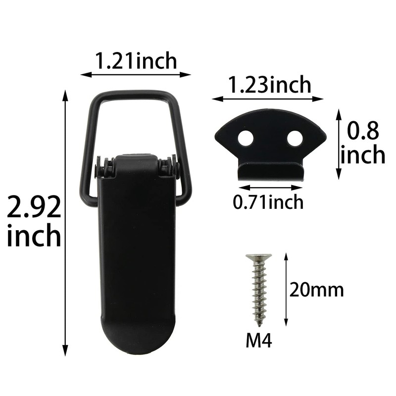 MEETOOT 2pcs Stainless Steel Spring Loaded Toggle Latches Hasps Clamps
