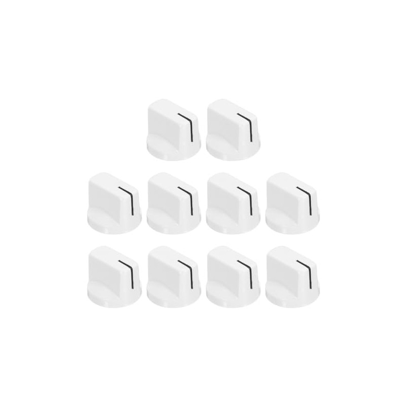 uxcell 10Pcs 6.4mm Shaft Hole Guitar Ampere Effect Pedal Knobs