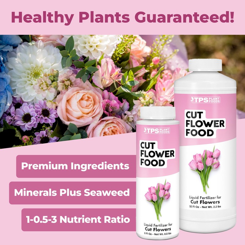 Cut Flower Food, Liquid Nutrients to Keep Flowers Fresh Longer,