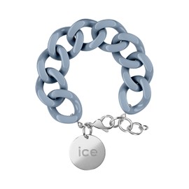 ICE - Jewellery - Chain Bracelet - Artic Blue - Silver - Chain Bracelet with Blue XL Mesh for Women, Closed with a Silver Medal (020918)