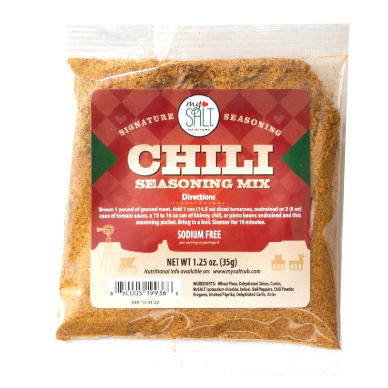 MySALT Chili Seasoning Mix 5 Pack – Classic Chili Flavor