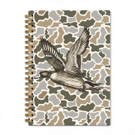 DEQSX Camo Duck Spiral Notebook Journal, Duck Lover Gifts, Camouflage Mallard Duck Notebook Journal for School Office Supplies, 5.5 x 8.3 Inch