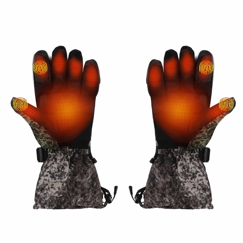 Electric Thermal Gloves Polyester Adjustable Temperature Anti Slip Touch Screen