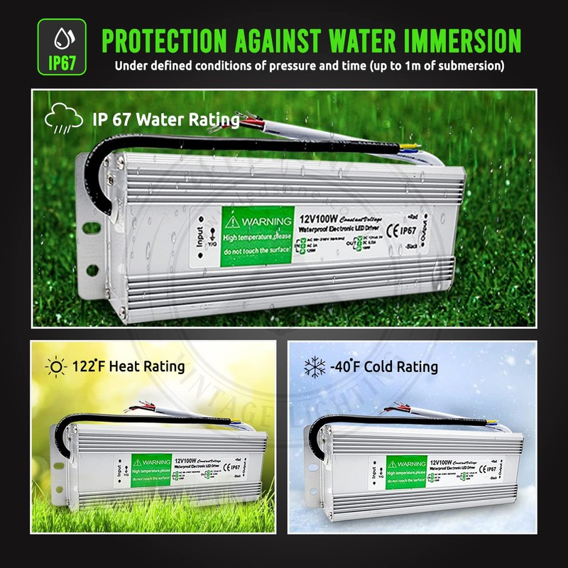 DC 12V Waterproof IP67 LED Driver Power Supply Transformer 80W