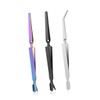 Gatuida Professional Silver Nail Art Tweezers Multifunctional Sculpture Clip Tool