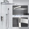 Rain Shower System 12 Inches Shower Head with Handheld Combo