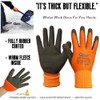 QEAR 1 Pair Thermal Work Glove, Winter Cold Resistance Work
