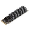 M.2 to SATA3.0 Adapter Card, 6Gbps High Speed ASM1166 M.2